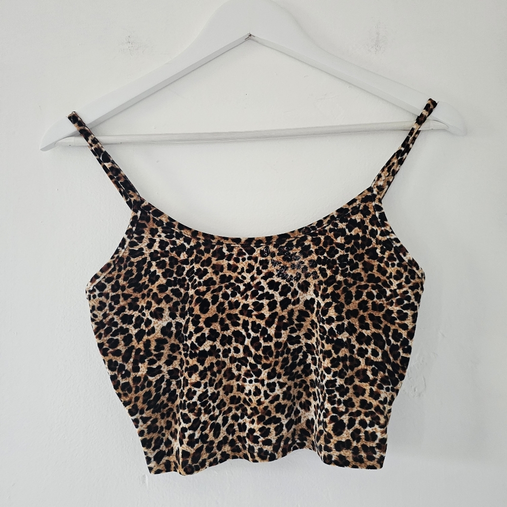 Cheetah Print Velvety Tank Top